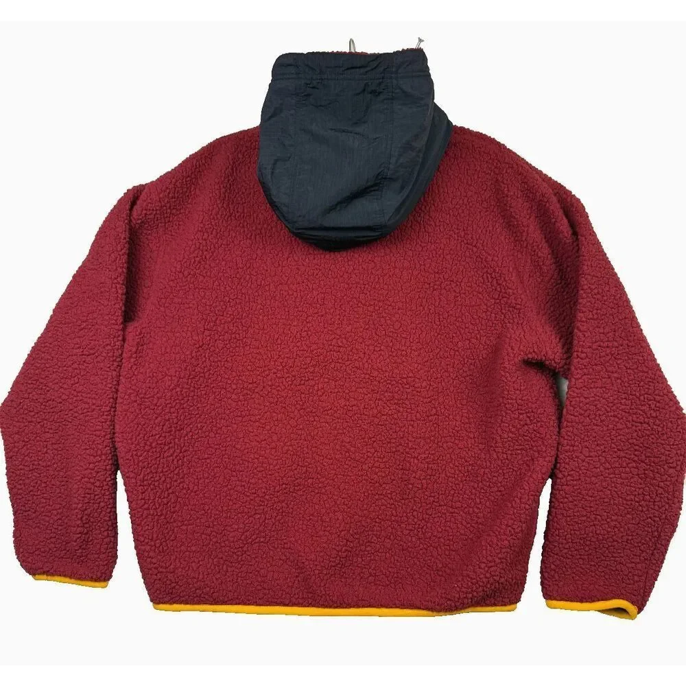 Air Jordan Mens Essential Red‎ Black Yellow Statement Fleece Hoodie Size Small